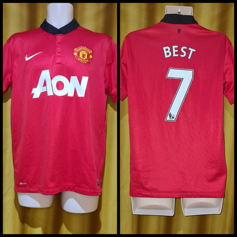 2013-14 Manchester United Home Shirt Size Large - Best #7