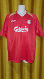 2005-06 Liverpool Champions League and Club World Cup Home Shirt Size Extra Large - Gerrard #8