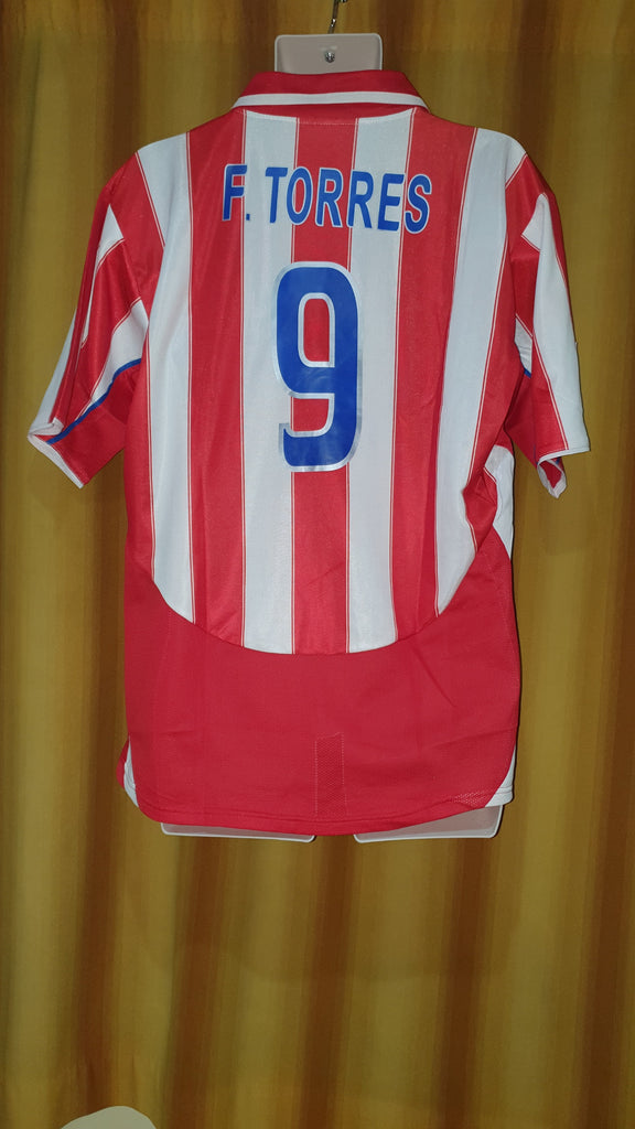 2003-04 Atletico Madrid Home Shirt Size Large Torres #9