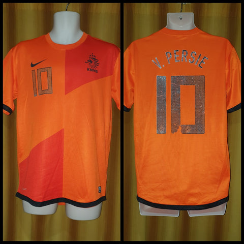 2012-13 Holland Home Shirt Size Medium - V. Persie #10