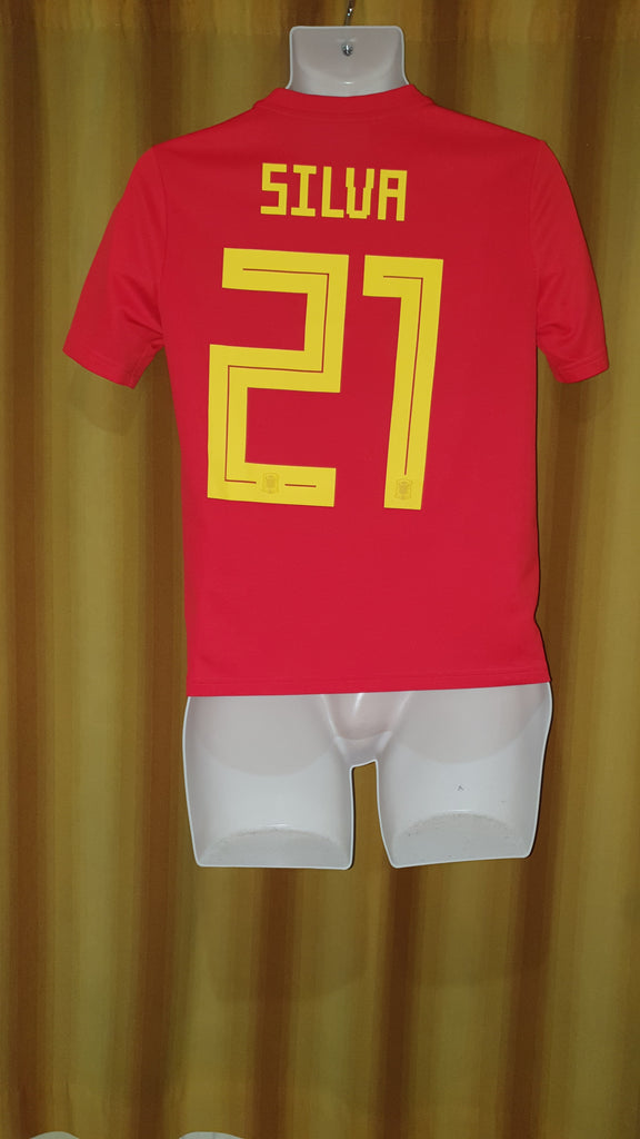 2017-19 Spain Home Shirt Size 13-14 Years - Silva #21 – Forever