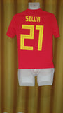 2017-19 Spain Home Shirt Size 13-14 Years - Silva #21