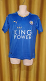 2015-16 Leicester City Home Shirt Size Small - Vardy #9