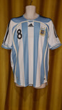 2005-07 Argentina Home Shirt Size Medium - Riqueleme #8