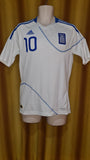 2009-11 Greece Home Shirt Size Medium - Karagounis #10