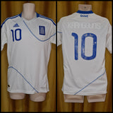 2009-11 Greece Home Shirt Size Medium - Karagounis #10