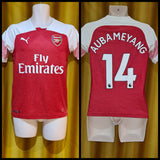 2018-19 Arsenal Home Shirt Size Extra Small (XS) - Aubameyang #14