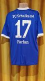 2012-14 Schalke 04 Home Shirt Size XL - Farfan #17