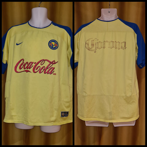 2003-04 Club America Home Shirt Size XL