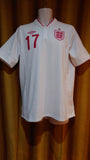 2012 England Home Shirt Size 42  - Parker #17