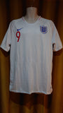 2018-19 England Home Shirt Size Extra Large - Kane #9