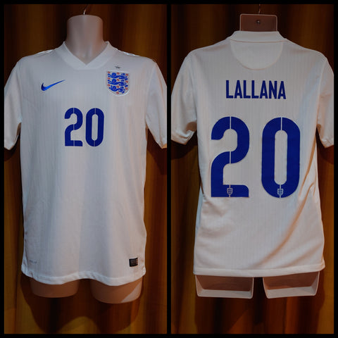 2014-15 England Home Shirt Size Small - Lallana #20