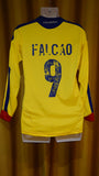2011-13 Colombia Home Shirt Size Small (Long Sleeve) - Falcao #9
