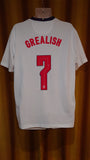 2020-22 England Home Shirt Size Extra Large - Grealish #7