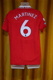 2022-23 Manchester United Home Shirt Size Medium - Martinez #6