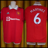 2022-23 Manchester United Home Shirt Size Medium - Martinez #6