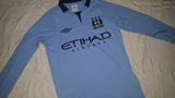 2012-13 Manchester City Home Shirt Size 34 (Long Sleeve) - Forever Football Shirts