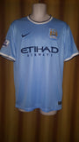 2013-14 Manchester City Home Shirt Size Medium - Kun Aguero #16 - Forever Football Shirts