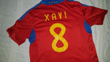 2011 Spain Home Shirt Size Large - Xavi #8 - Forever Football Shirts