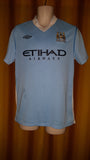 2011-12 Manchester City Home Shirt Size 40 - Kun Aguero #16 - Forever Football Shirts