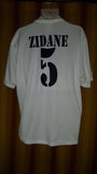2002-03 Real Madrid Centenary Home Shirt Size XL - Zidane #5 - Forever Football Shirts