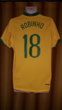 2006-07 Brazil Home Shirt Size Medium – Robinho #18 - Forever Football Shirts