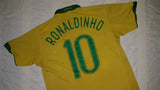 2006-07 Brazil Home Shirt Size Medium - Ronaldinho #10 - Forever Football Shirts