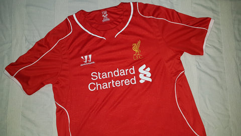 SHORT DE FOOTBALL JAUNE VINTAGE LIVERPOOL LFC WARRIOR 2014/15 SHORT DE FOOTBALL JAUNE VINTAGE LIVERPOOL LFC WARRIOR 2014/15