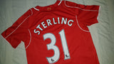 2014-15 Liverpool Home Shirt Size Medium - Sterling #31 - Forever Football Shirts