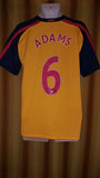 2008-09 Arsenal Away Shirt Size Medium - Adams #6 - Forever Football Shirts