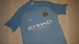 2010-11 Manchester City Home Shirt Size 40 - Balotelli #45 - Forever Football Shirts