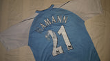 2006-07 Manchester City Home Shirt Size Medium - Hamman #21 - Forever Football Shirts