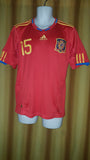 2009-10 Spain Home Shirt Size Medium – Sergio Ramos #15 - Forever Football Shirts