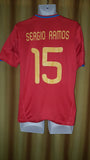 2009-10 Spain Home Shirt Size Medium – Sergio Ramos #15 - Forever Football Shirts