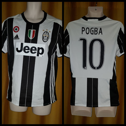 2016-17 Juventus Home Shirt Size Small - Pogba #10 - Forever Football Shirts