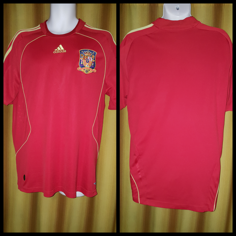 2007-09 Spain Home Shirt Size Large - Forever Football Shirts