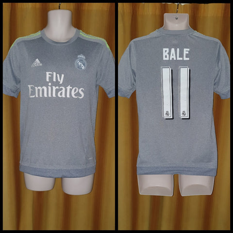 2015-16 Real Madrid Away Shirt Size Small - Bale #11