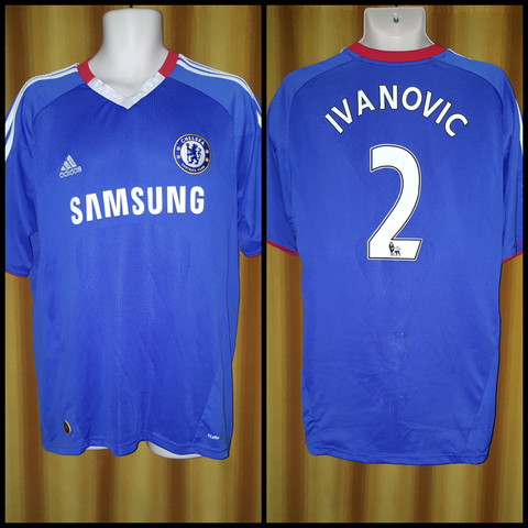 2010-11 Chelsea Home Shirt Size Large - Ivanovic #2 - Forever Football Shirts