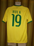 2014-15 Brazil Home Shirt Size Medium - Hulk #19 - Forever Football Shirts