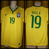 2014-15 Brazil Home Shirt Size Medium - Hulk #19 - Forever Football Shirts