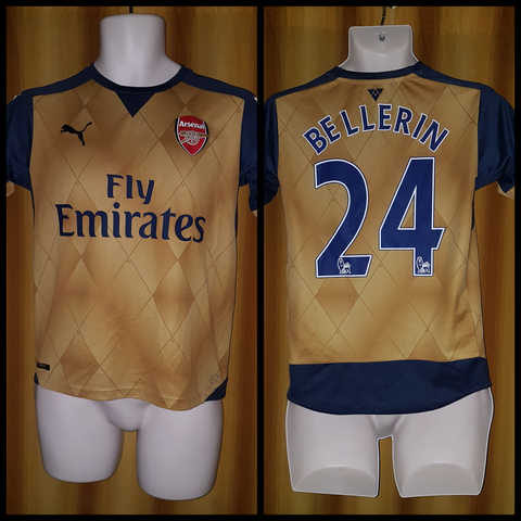 2015-16 Arsenal Away Shirt Size 32-34 – Bellerin #24 - Forever Football Shirts