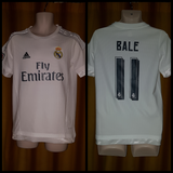 2015-16 Real Madrid Home Shirt Size Medium - Bale #11 - Forever Football Shirts