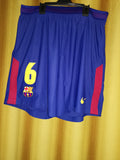 2017-18 Barcelona Home Shorts Size XL - #6