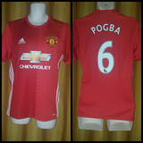 2016-17 Manchester United Home Shirt Size Small - Pogba #6 - Forever Football Shirts