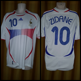 2005-07 France Away Shirt Size Large - Zidane #10 - Forever Football Shirts