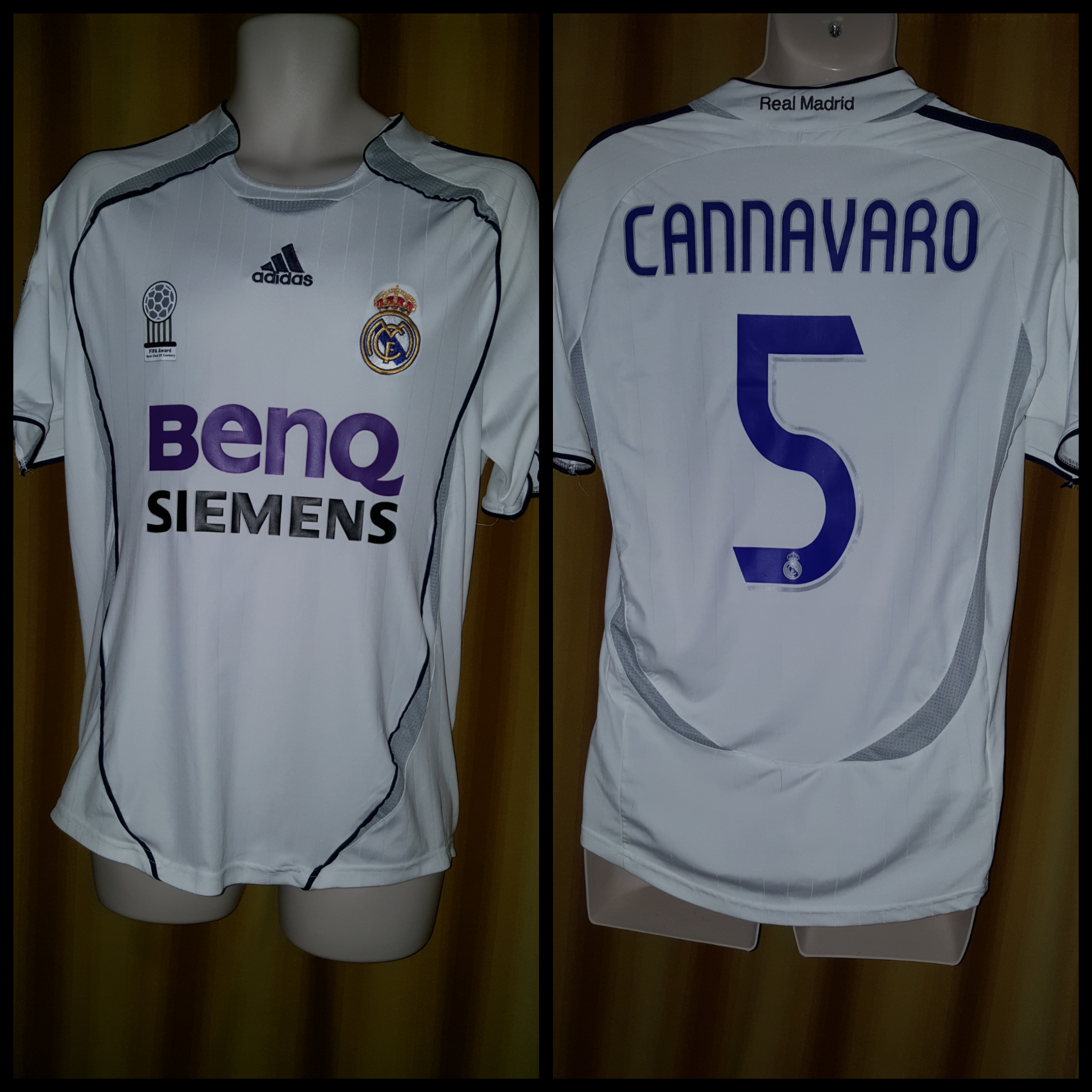 レアル・マドリード　CANNAVARO 5 Original Player Issue 2006-07 Real Madrid Home Name Number