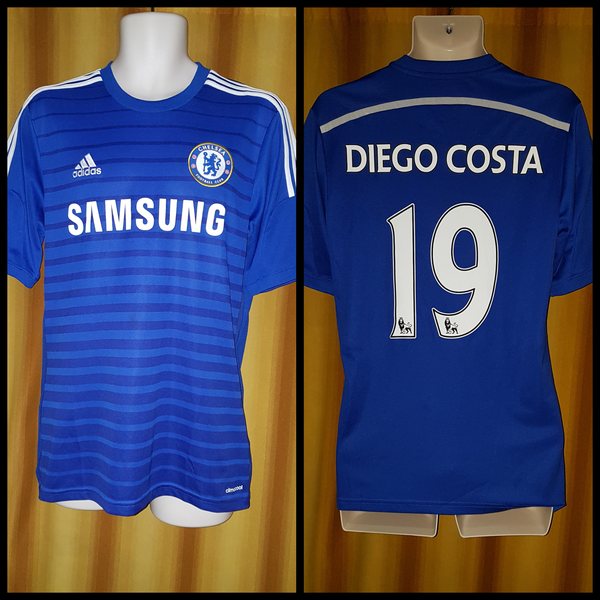 Chelsea No19 Diego Costa Blue Home Kid Jersey