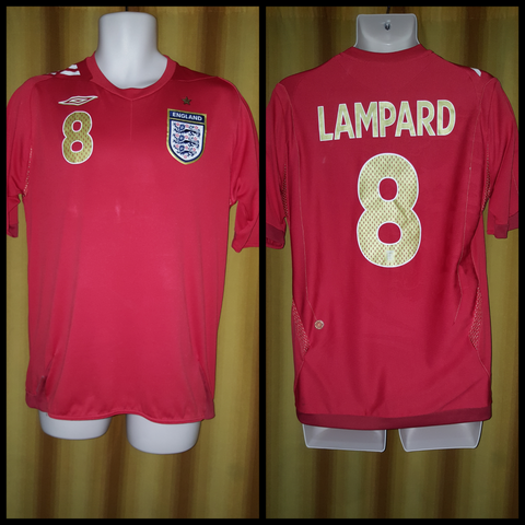 2006-08 England Away Shirt Size Medium - Lampard #8 - Forever Football Shirts