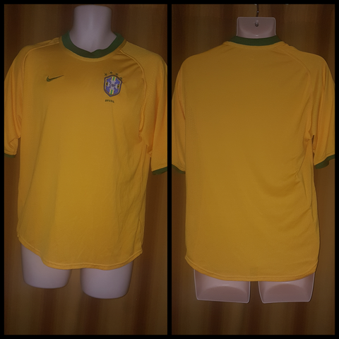 2000-01 Brazil Home Shirt Size Small - Forever Football Shirts