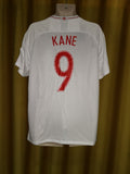 2018-19 England Home Shirt Size Extra Large - Kane #9